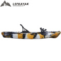 China OEM wholesale not inflatable single person sea paddle fishing kayak with aluminum frame seat for canoe pedal kayak
